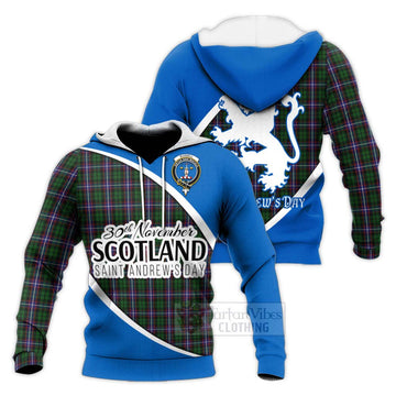 Russell Family Crest Tartan Knitted Hoodie Celebrate Saint Andrew's Day in Style Unisex Knitted Pullover Hoodie - Tartan Vibes Clothing