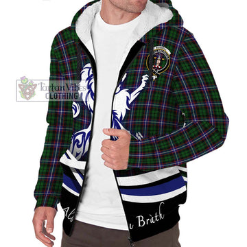 Russell Tartan Sherpa Hoodie with Alba Gu Brath Regal Lion Emblem Unisex S - Tartan Vibes Clothing