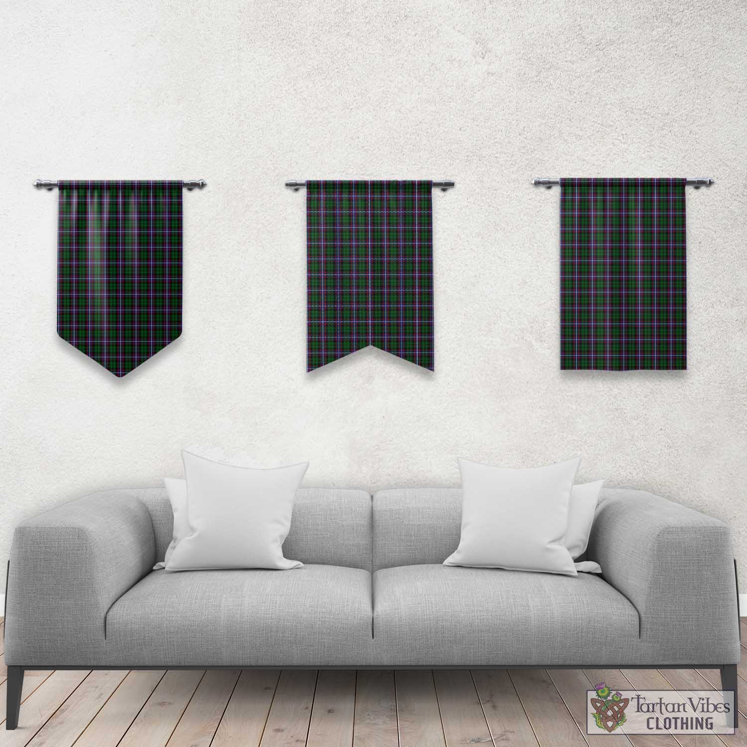 Russell Tartan Gonfalon, Tartan Banner Rectangle - Tartan Vibes Clothing
