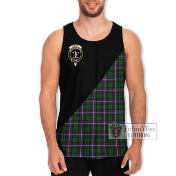 Russell Tartan Men's Tank Top with Family Crest and Military Logo Style Men - Tartan Vibes Clothing