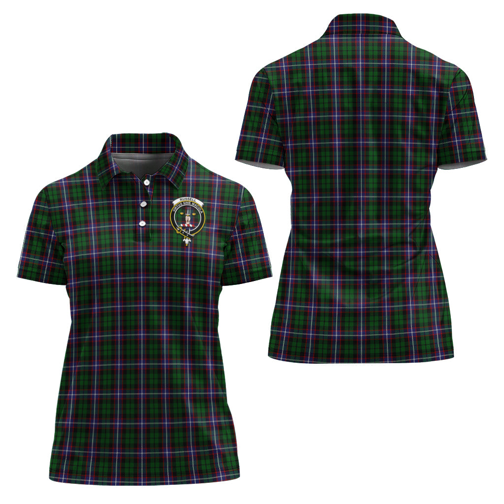 russell-tartan-polo-shirt-with-family-crest-for-women
