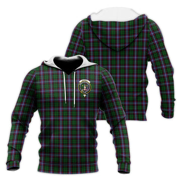 Russell Tartan Knitted Hoodie with Family Crest