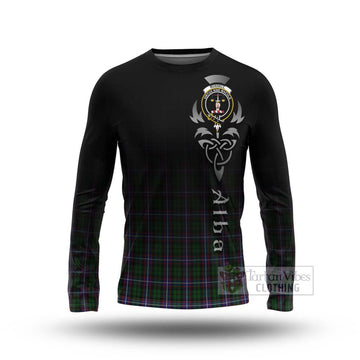 Russell Tartan Long Sleeve T-Shirt Featuring Alba Gu Brath Family Crest Celtic Inspired Unisex - Tartan Vibes Clothing
