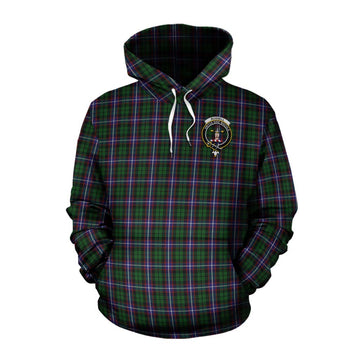 Russell Tartan Cotton Hoodie with Family Crest Celtic Skull Style Pullover Hoodie XS - Tartan Vibes Clothing