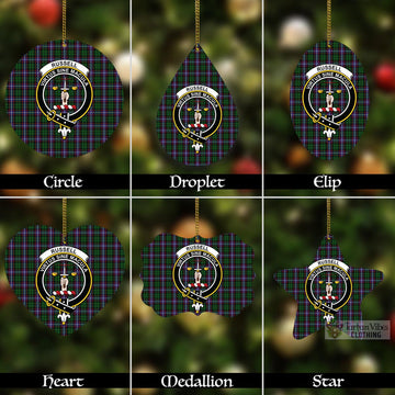 Russell Tartan Christmas Aluminium Ornament with Family Crest Aluminium - Tartan Vibes Clothing