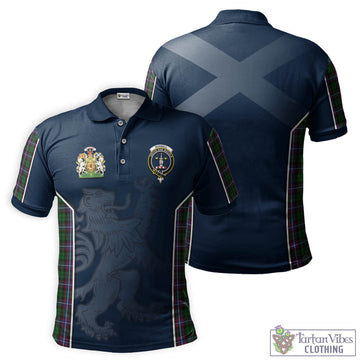 Tartan Vibes Clothing Russell Tartan Men's Polo Shirt with Family Crest and Lion Rampant Vibes Sport Style