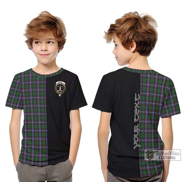 Russell Tartan Kid T-Shirt with Family Crest and Half Of Me Style Youth XL Size14 - Tartan Vibes Clothing