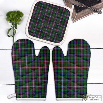 Russell Tartan Combo Oven Mitt & Pot-Holder Combo 2 Oven Mitt & 1 Pot-Holder Black - Tartan Vibes Clothing