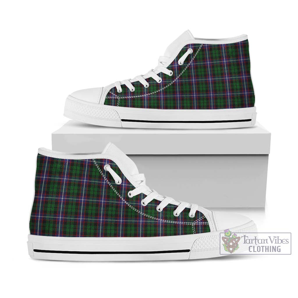 Russell Tartan High Top Shoes Kid High Top - White Sole - Tartan Vibes Clothing