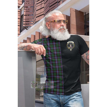 Russell Tartan Cotton T-shirt with Family Crest and Half Of Me Style Men's Shirt - Tartan Vibes Clothing