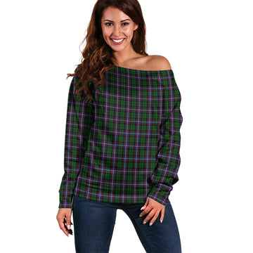 Russell Tartan Off Shoulder Women Sweater Women - Tartan Vibes Clothing