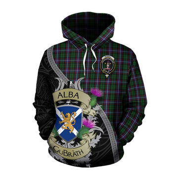 Russell Tartan Family Crest Cotton Hoodie Lion Rampant Royal Thistle Shield Celtic Inspired Pullover Hoodie XS - Tartan Vibes Clothing