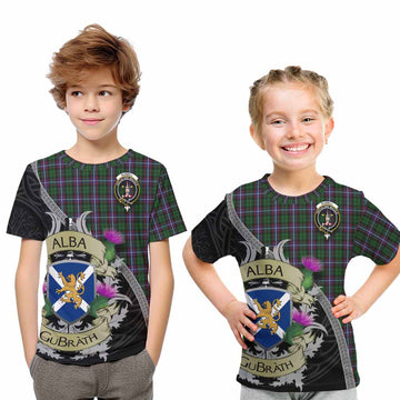 Russell Tartan Family Crest Kid T-Shirt Lion Rampant Royal Thistle Shield Celtic Inspired Youth XL Size14 - Tartan Vibes Clothing