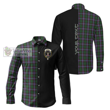 Russell Tartan Long Sleeve Button Shirt with Family Crest and Half Of Me Style Men's Shirt S - Tartanvibesclothing Shop