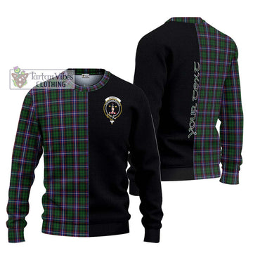 Russell Tartan Ugly Sweater with Family Crest and Half Of Me Style Unisex - Tartan Vibes Clothing