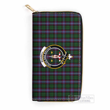 Tartan Vibes Clothing Russell Tartan Women's Leather Wallet with Family Crest