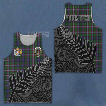 Russell Crest Tartan Men's Tank Top with New Zealand Silver Fern Half Style Men - Tartan Vibes Clothing