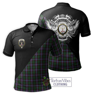Russell Tartan Polo Shirt with Family Crest and Military Logo Style Kid - Tartan Vibes Clothing