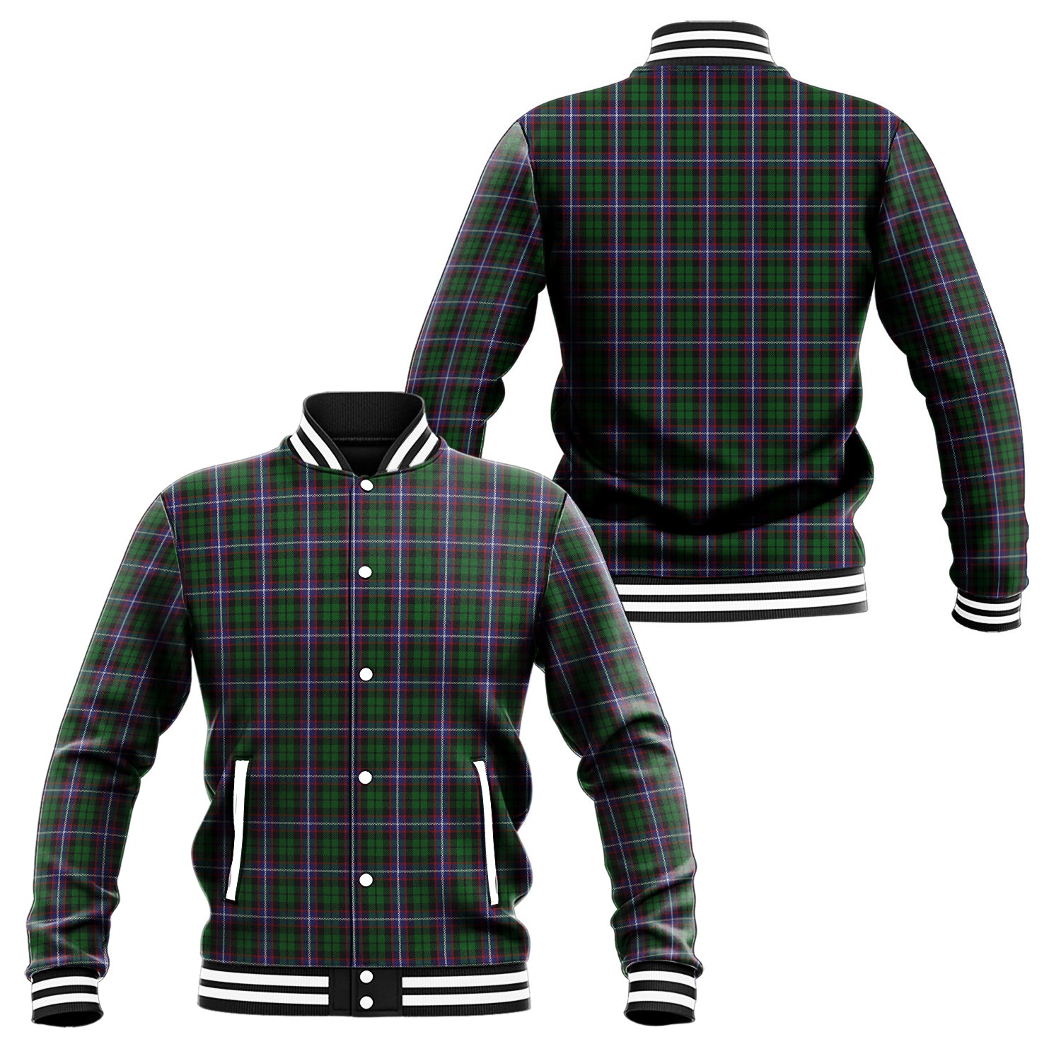 Russell Tartan Baseball Jacket Unisex - Tartan Vibes Clothing