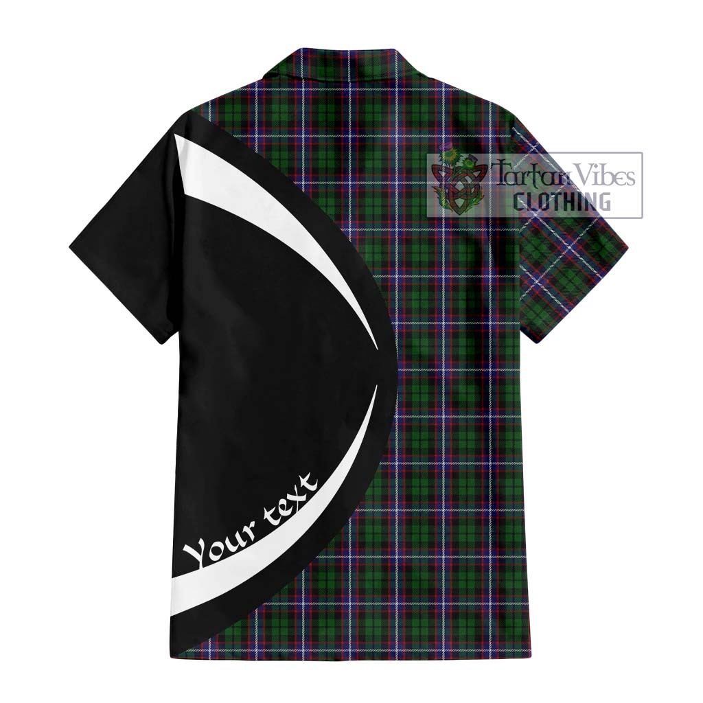 Russell Tartan Hawaiian Shirt with Family Crest Circle Style - Tartan Vibes Clothing