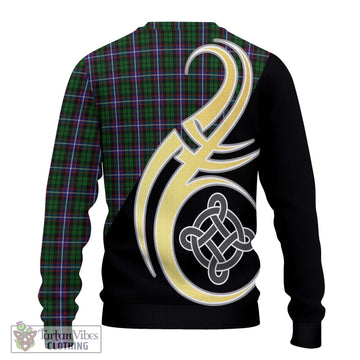 Russell Tartan Ugly Sweater with Family Crest and Celtic Symbol Style - Tartan Vibes Clothing