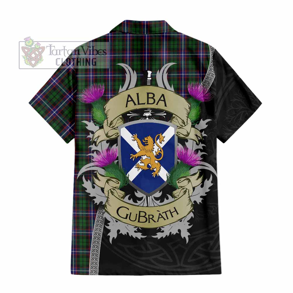 Russell Tartan Family Crest Hawaiian Shirt Lion Rampant Royal Thistle Shield Celtic Inspired - Tartan Vibes Clothing