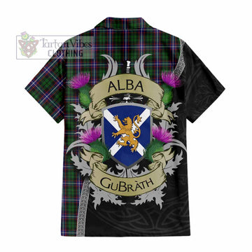 Russell Tartan Family Crest Hawaiian Shirt Lion Rampant Royal Thistle Shield Celtic Inspired - Tartan Vibes Clothing