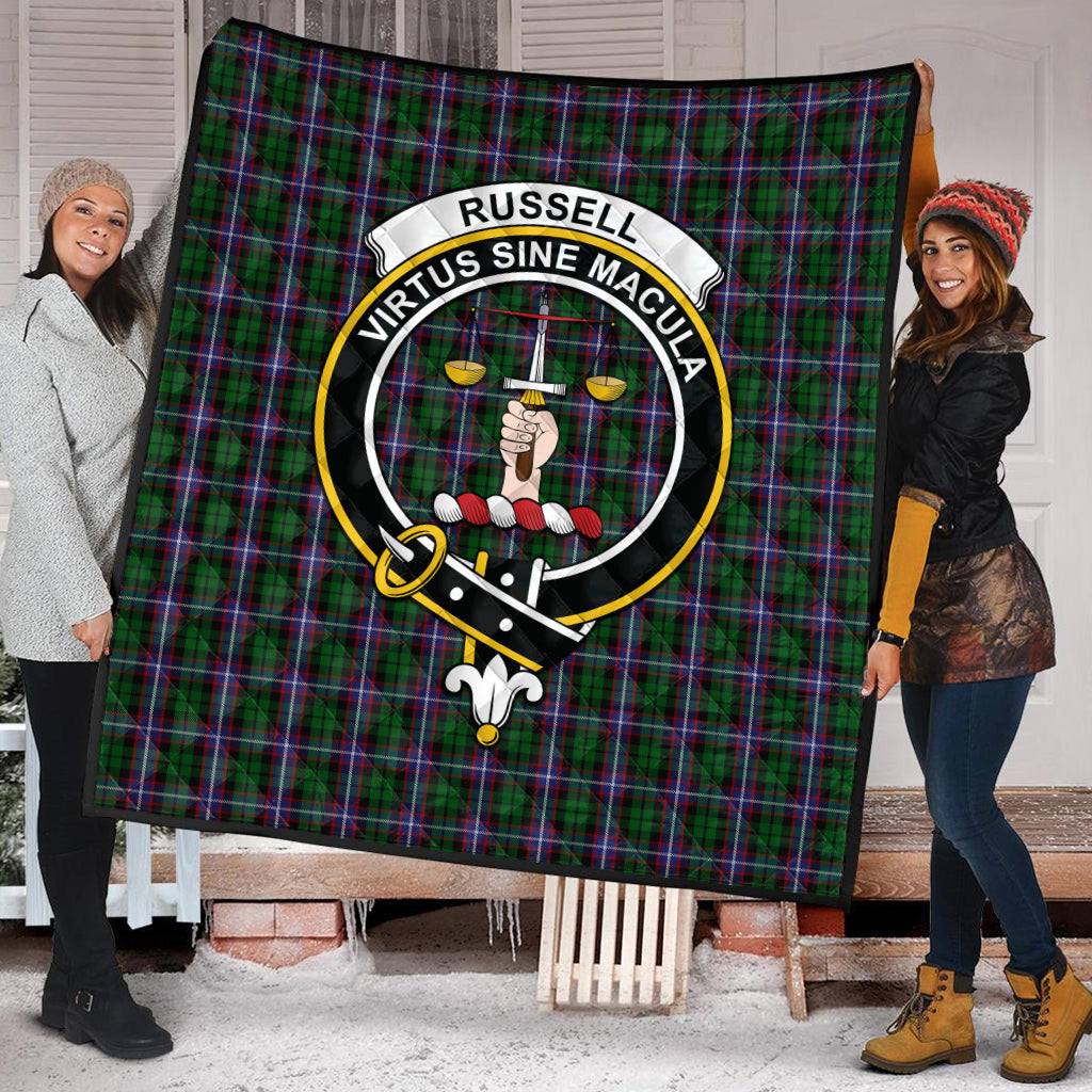 russell-tartan-quilt-with-family-crest