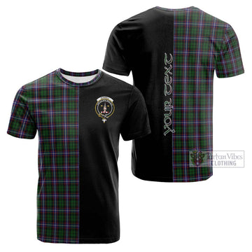 Russell Tartan Cotton T-shirt with Family Crest and Half Of Me Style Kid's Shirt - Tartan Vibes Clothing