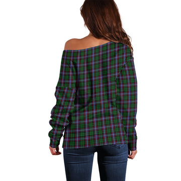 Russell Tartan Off Shoulder Women Sweater - Tartan Vibes Clothing