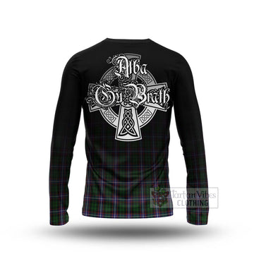 Russell Tartan Long Sleeve T-Shirt Featuring Alba Gu Brath Family Crest Celtic Inspired - Tartan Vibes Clothing