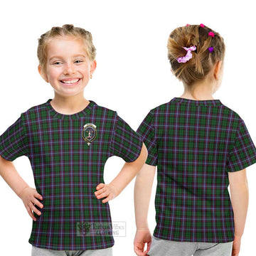 Russell Tartan Kid T-Shirt with Family Crest - Tartan Vibes Clothing