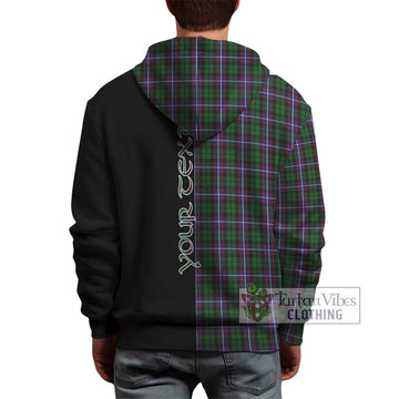 Russell Tartan Hoodie with Family Crest and Half Of Me Style - Tartan Vibes Clothing