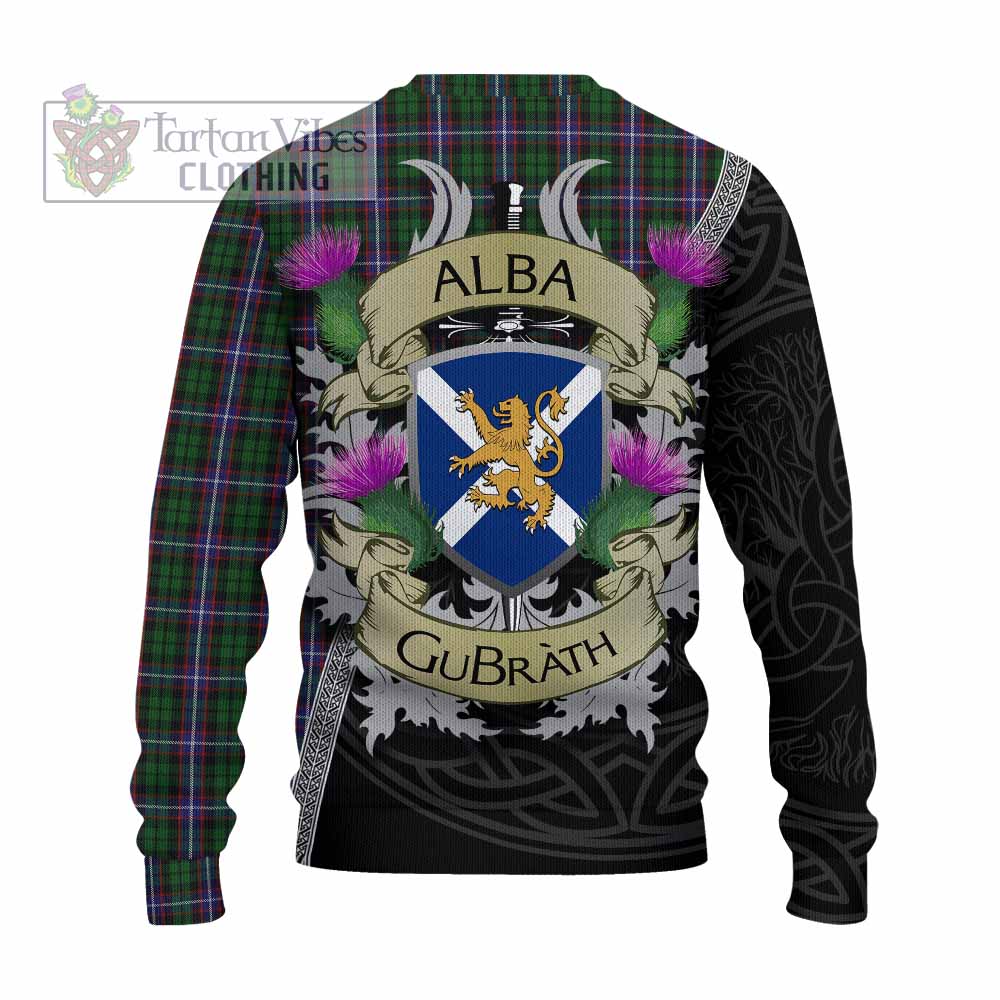 Russell Tartan Family Crest Knitted Sweater Lion Rampant Royal Thistle Shield Celtic Inspired - Tartan Vibes Clothing