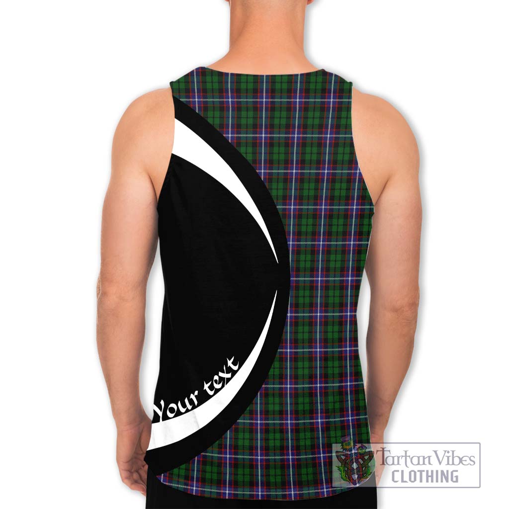 Russell Tartan Men's Tank Top with Family Crest Circle Style - Tartan Vibes Clothing