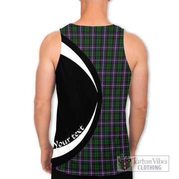Russell Tartan Men's Tank Top with Family Crest Circle Style - Tartan Vibes Clothing