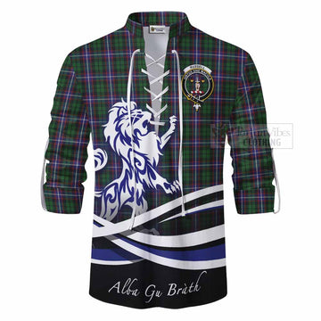 Russell Tartan Ghillie Kilt Shirt with Alba Gu Brath Regal Lion Emblem - Tartan Vibes Clothing