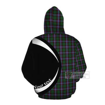 Russell Tartan Cotton Hoodie with Family Crest Circle Style Pullover Hoodie - Tartan Vibes Clothing