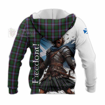Tartan Vibes Clothing Russell Crest Tartan Knitted Hoodie Inspired by the Freedom of Scottish Warrior
