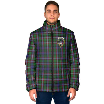 Russell Tartan Padded Jacket with Family Crest - Tartan Vibes Clothing