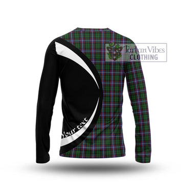 Russell Tartan Long Sleeve T-Shirt with Family Crest Circle Style - Tartan Vibes Clothing