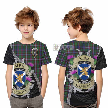 Russell Tartan Family Crest Kid T-Shirt Lion Rampant Royal Thistle Shield Celtic Inspired - Tartan Vibes Clothing