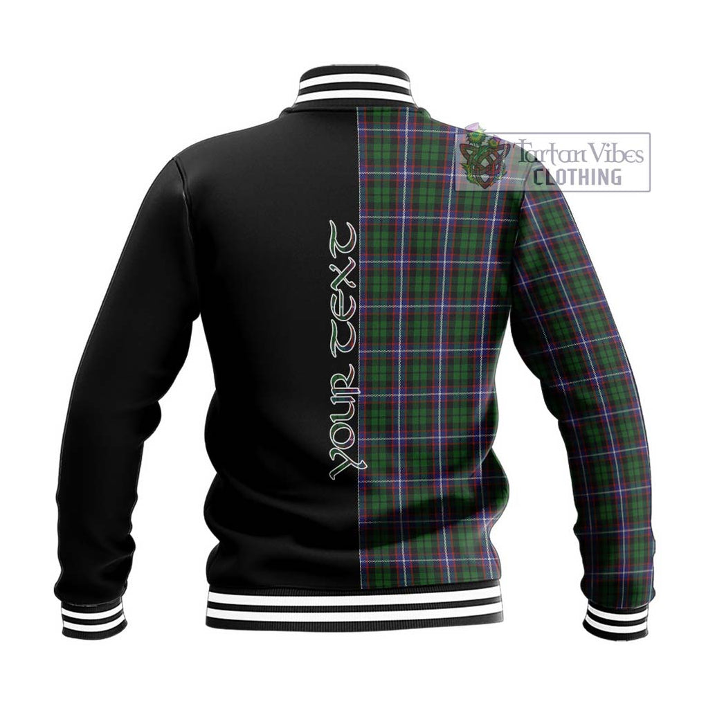 Russell Tartan Baseball Jacket with Family Crest and Half Of Me Style - Tartan Vibes Clothing