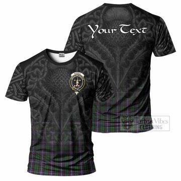 Russell Tartan T-Shirt with Family Crest Celtic Thistle Vibes - Tartan Vibes Clothing