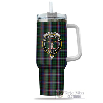 Russell Tartan Tumbler with Handle with Family Crest - Tartan Vibes Clothing