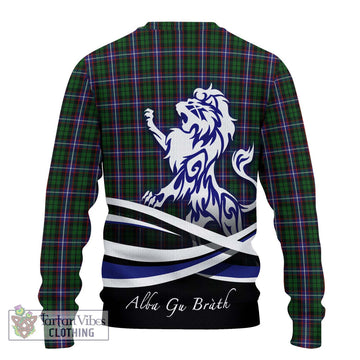 Russell Tartan Ugly Sweater with Alba Gu Brath Regal Lion Emblem - Tartan Vibes Clothing