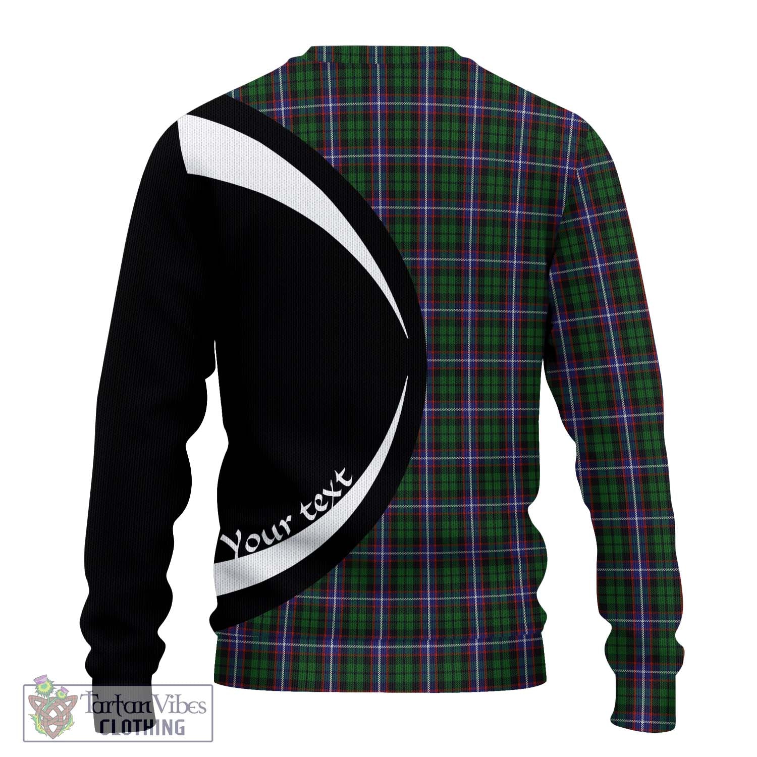 Russell Tartan Ugly Sweater with Family Crest Circle Style - Tartan Vibes Clothing