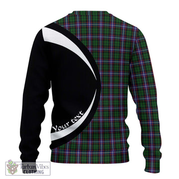 Russell Tartan Ugly Sweater with Family Crest Circle Style - Tartan Vibes Clothing