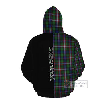 Russell Tartan Cotton Hoodie with Family Crest and Half Of Me Style Pullover Hoodie - Tartan Vibes Clothing