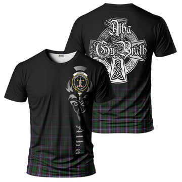Russell Tartan T-Shirt Featuring Alba Gu Brath Family Crest Celtic Inspired - Tartan Vibes Clothing
